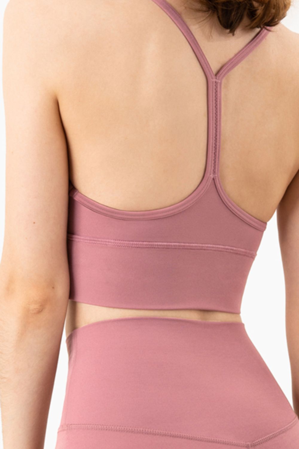 Breathable Racerback Halter Neck Sports Bra - Admiresty