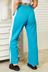 Ninexis Full Size Side Stripe Drawstring Pants