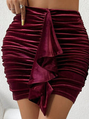 Ruched Mini Skirt