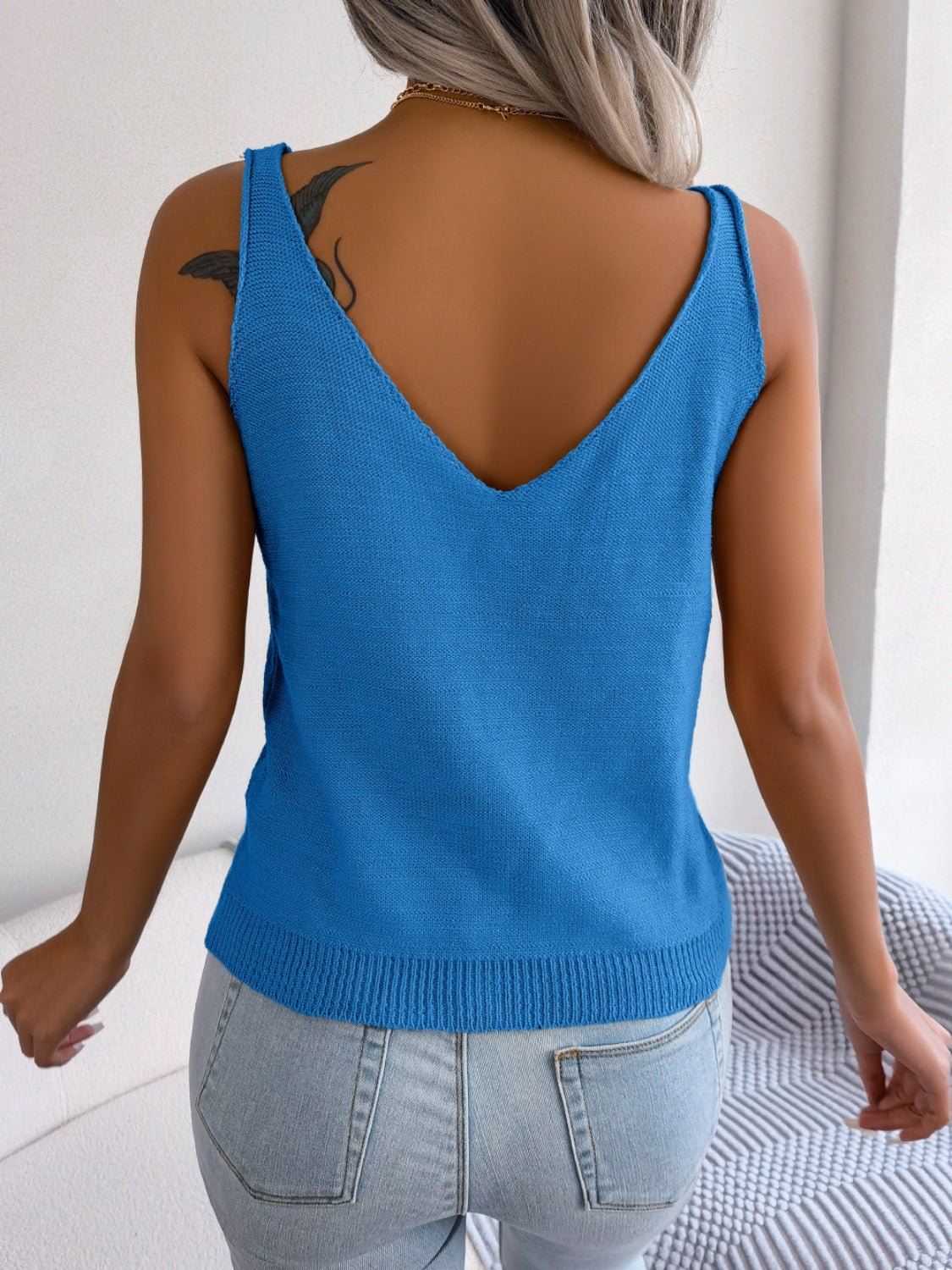 Cable - Knit Scoop Neck Knit Vest - Admiresty