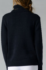 Cable - Knit Turtleneck Long Sleeve Sweater - Admiresty