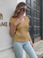 Cable - knit V - Neck Sweater Vest - Admiresty