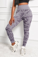 Camo Print Seamless High Waist Yoga Leggings - Admiresty