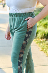 Celeste Design Full Size Camouflage Elastic Waist Sweatpants - Admiresty