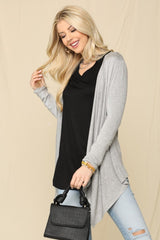 Celeste Full Size Open Front Knit Cardigan - Admiresty