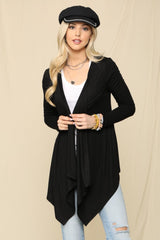 Celeste Full Size Open Front Knit Cardigan - Admiresty