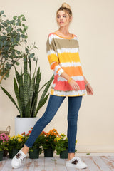 Celeste Full Size Striped Long Sleeve T-Shirt - Admiresty