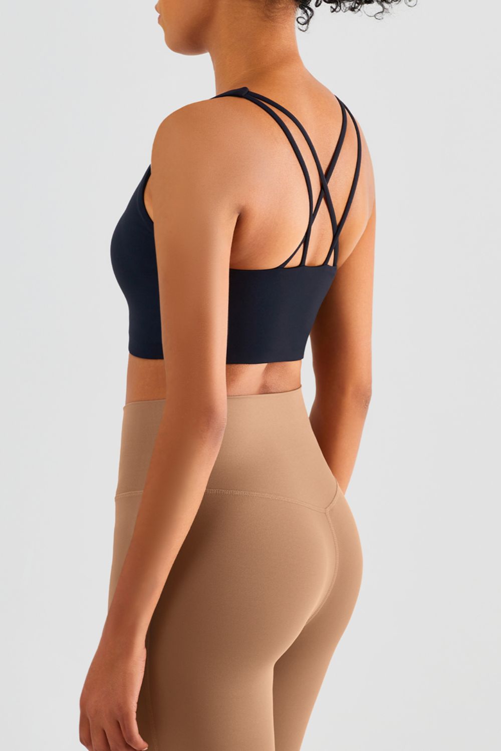 Chic Start Crisscross Back Sports Bra - Admiresty