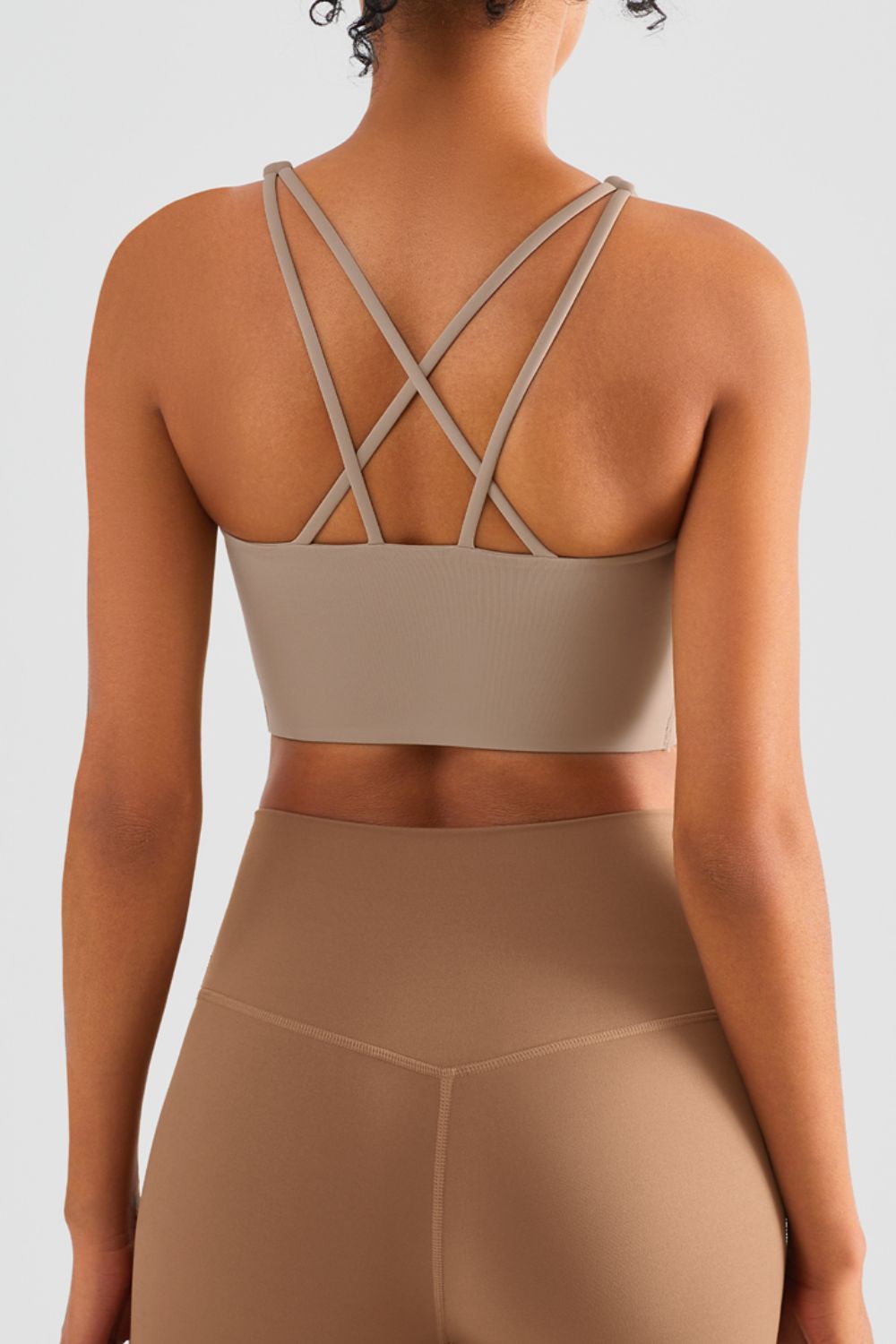 Chic Start Crisscross Back Sports Bra - Admiresty