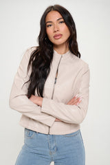 Coalition LA Zip Up Vegan Moto Jacket - Admiresty