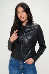 Coalition LA Zip Up Vegan Moto Jacket - Admiresty