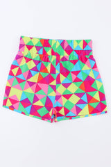 Color Block Elastic Waist Shorts - Admiresty