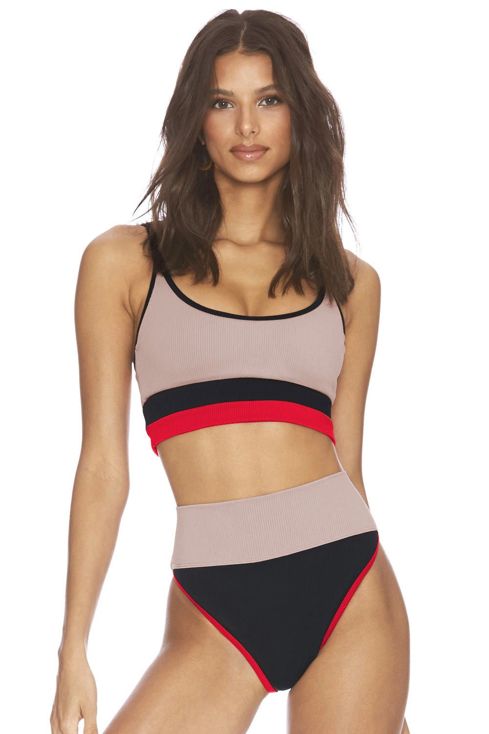 Color Block Spaghetti Strap Two - Piece Swim Set - Admiresty