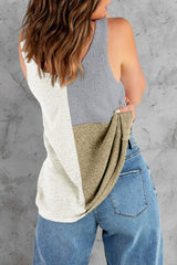 Color Block V - Neck Knit Vest - Admiresty