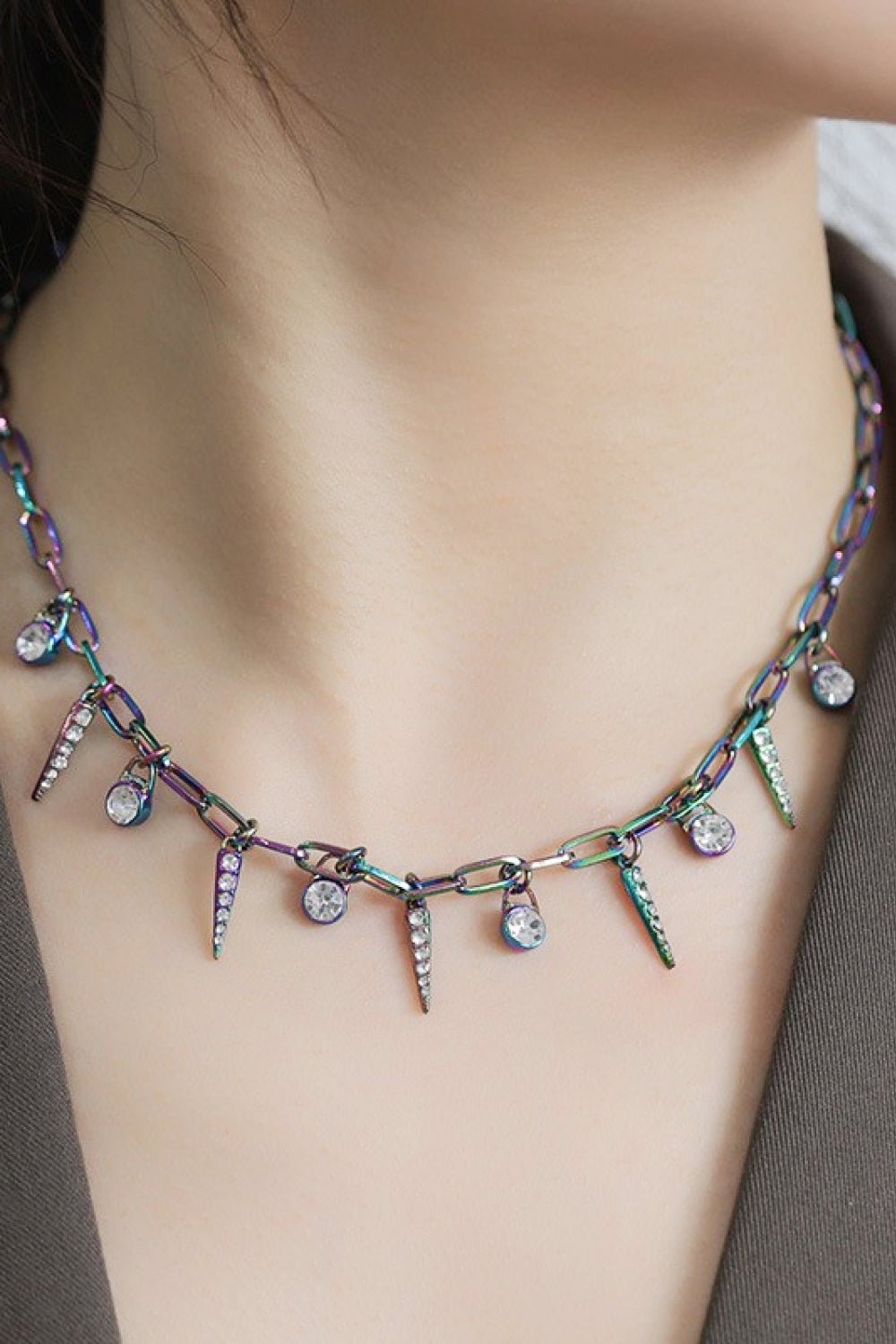 Colorful Multi - Charm Necklace - Admiresty