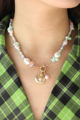 Colorful Synthetic Pearl Necklace - Admiresty