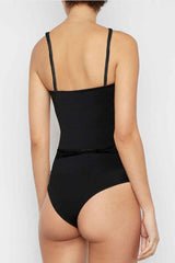 Contrast Flower Detail One - Piece Swimsuit - Admiresty