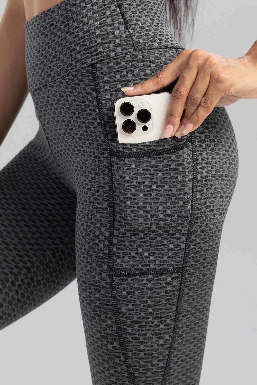 Contrast Stitching High Waist Active Leggings - Admiresty