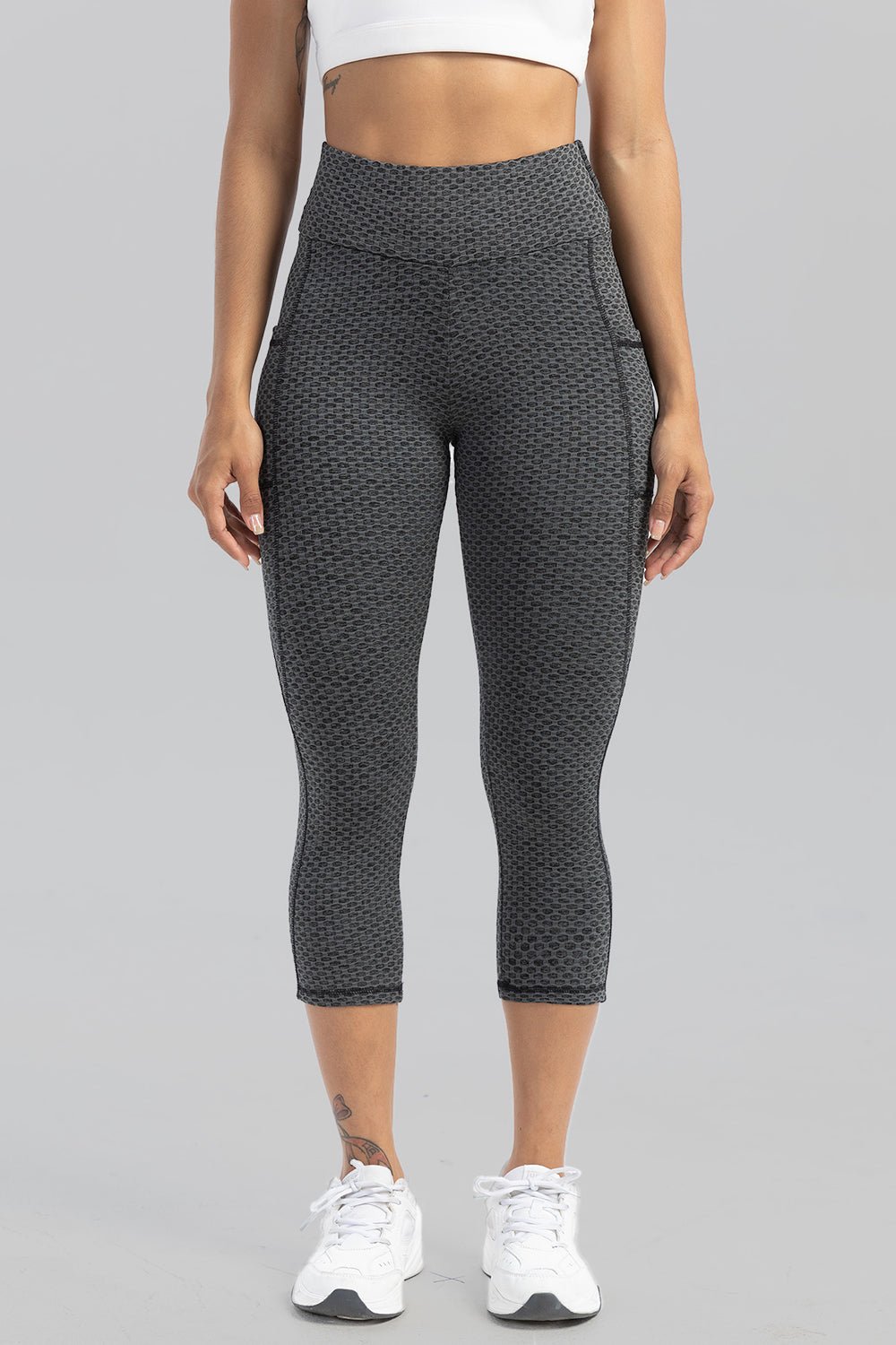 Contrast Stitching High Waist Active Leggings - Admiresty