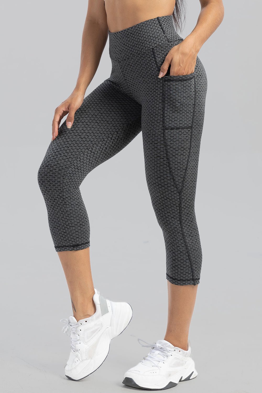 Contrast Stitching High Waist Active Leggings - Admiresty