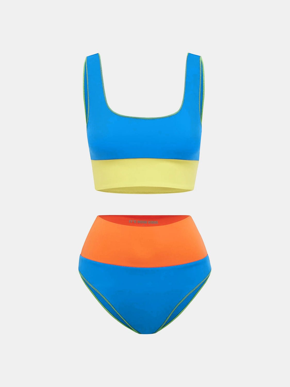 Contrast Wide Strap Two - Piece Swim Set - Admiresty