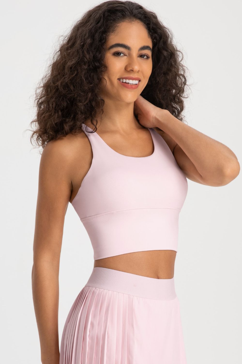 Crisscross Back Ladder Detail Sports Bra - Admiresty