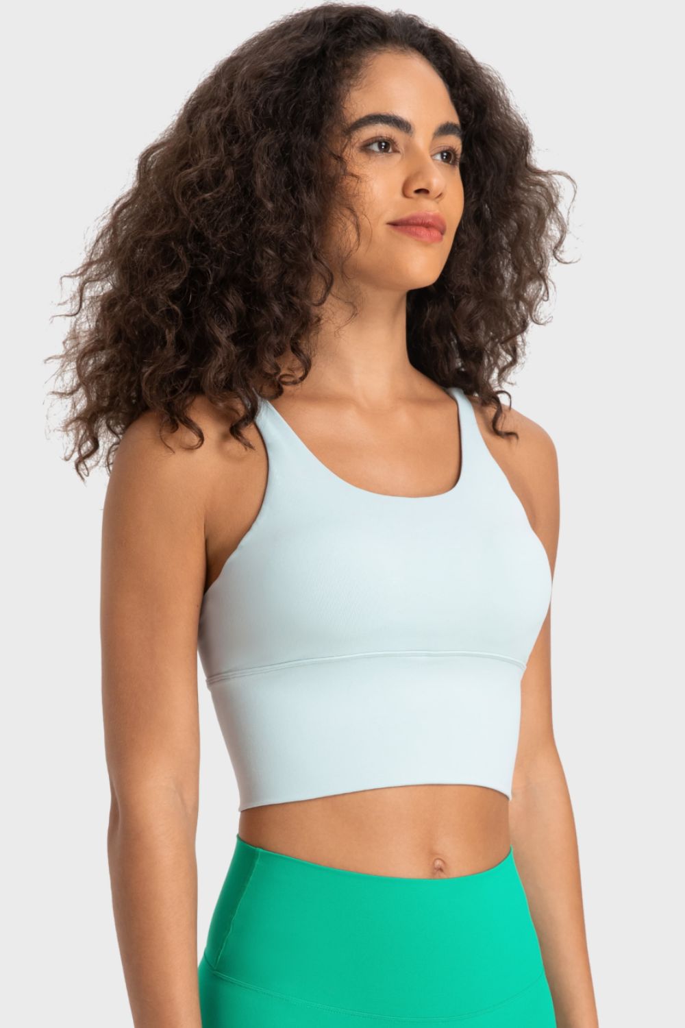 Crisscross Back Ladder Detail Sports Bra - Admiresty