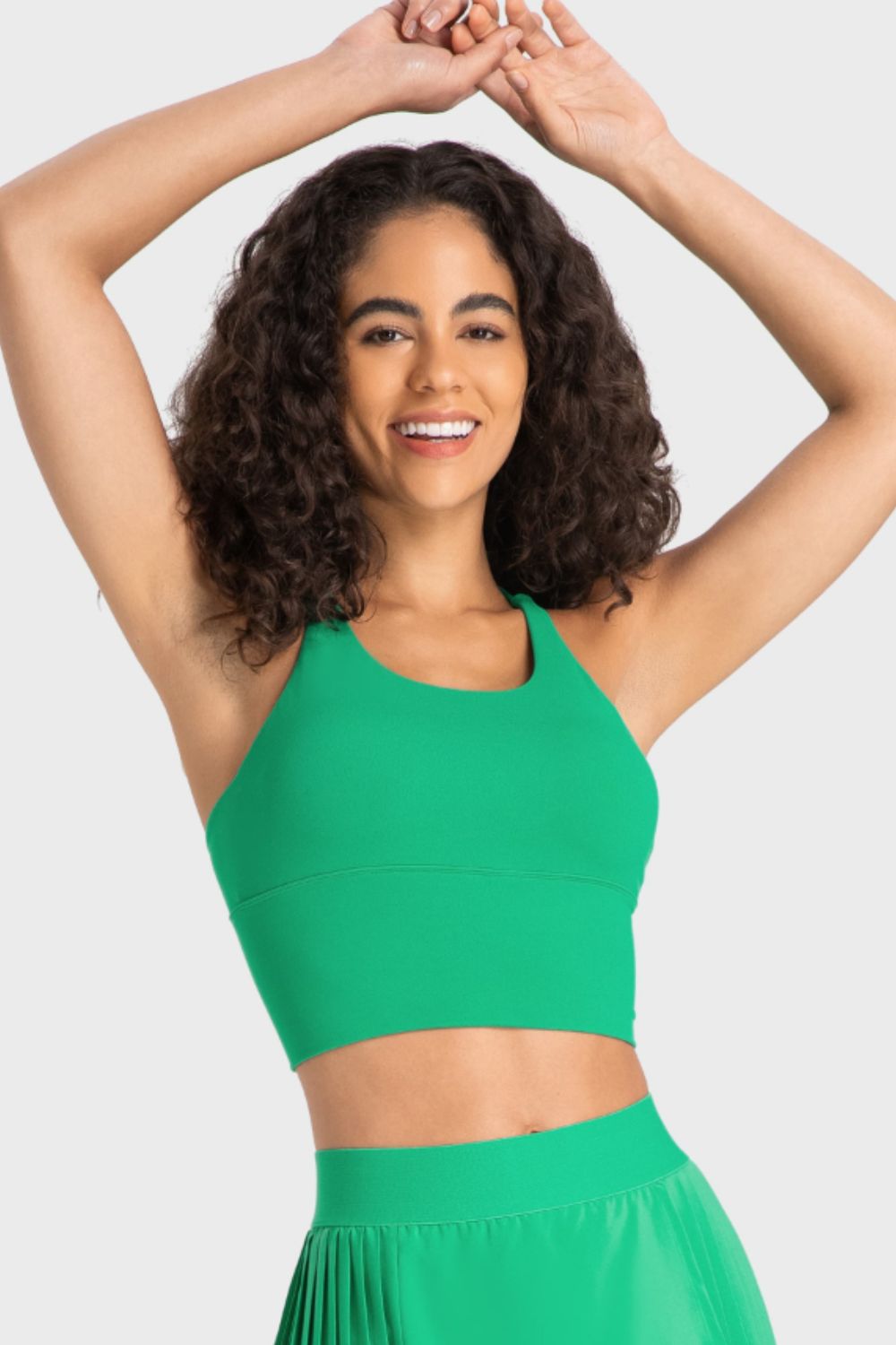 Crisscross Back Ladder Detail Sports Bra - Admiresty