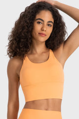 Crisscross Back Ladder Detail Sports Bra - Admiresty