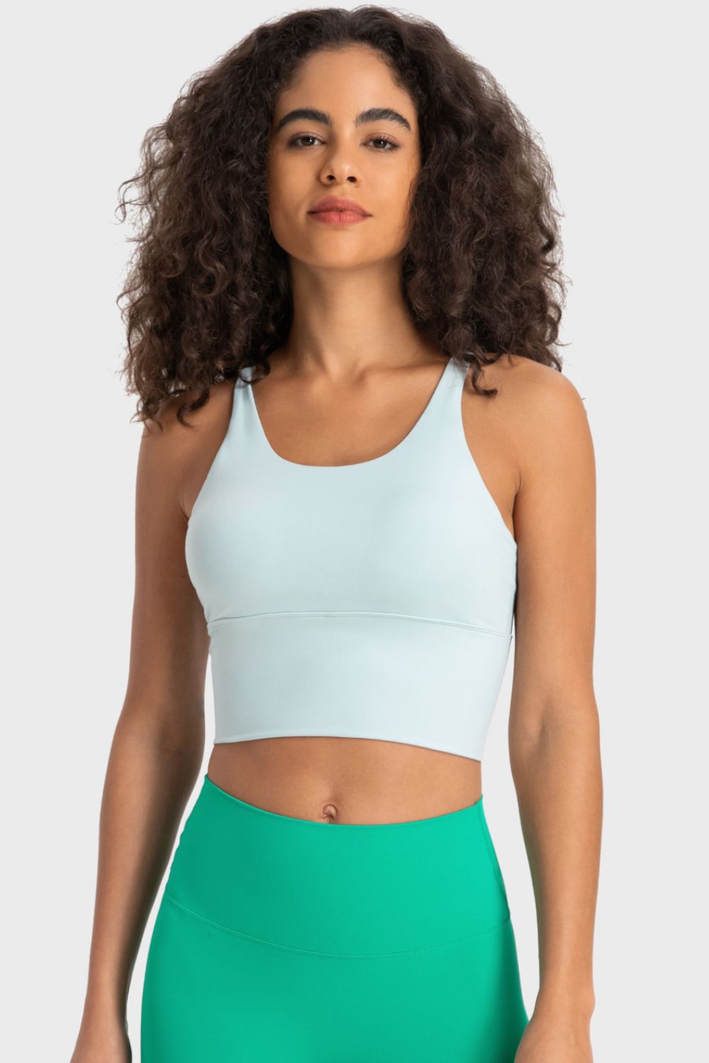 Crisscross Back Ladder Detail Sports Bra - Admiresty