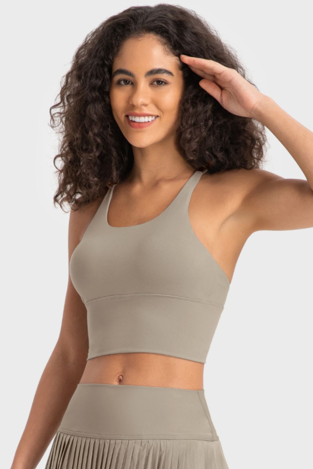 Crisscross Back Ladder Detail Sports Bra - Admiresty