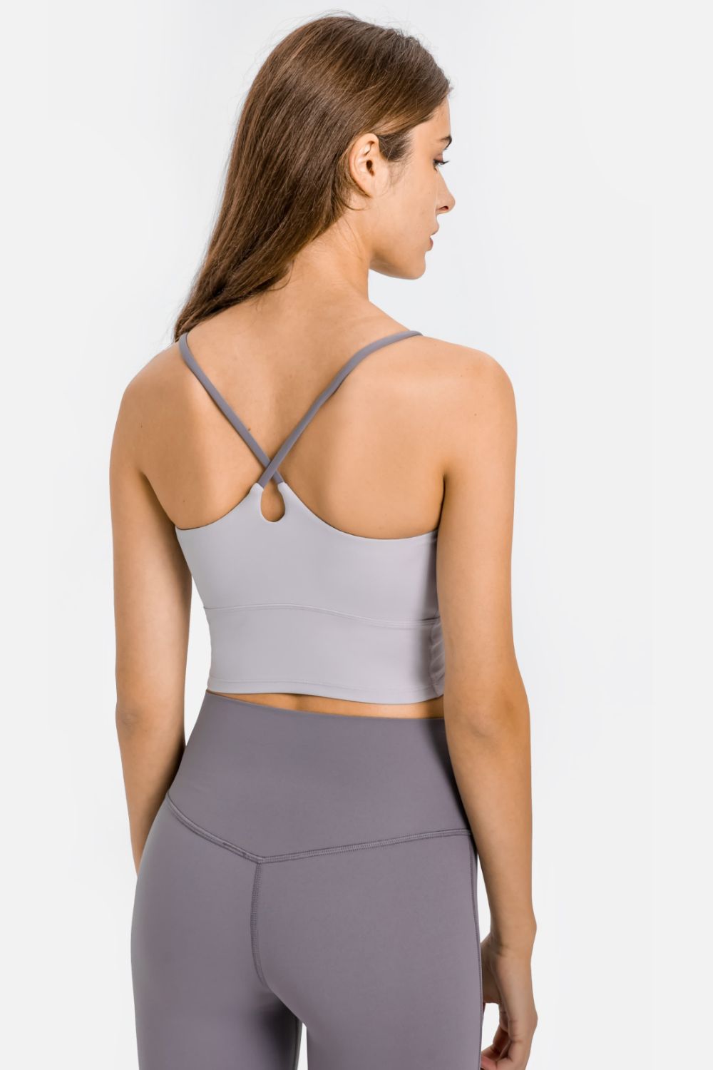 Crisscross Back Scoop Neck Sports Cami - Admiresty