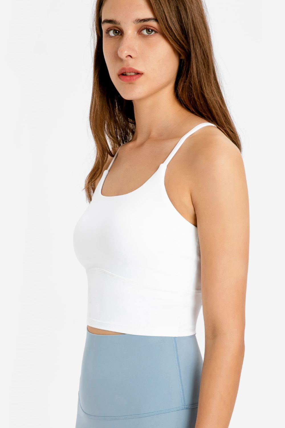 Crisscross Back Scoop Neck Sports Cami - Admiresty