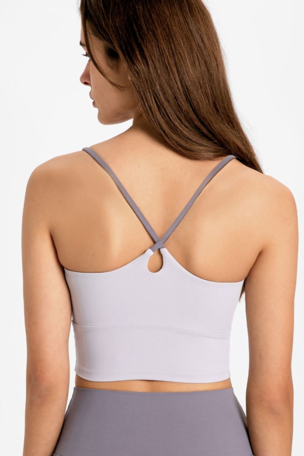 Crisscross Back Scoop Neck Sports Cami - Admiresty