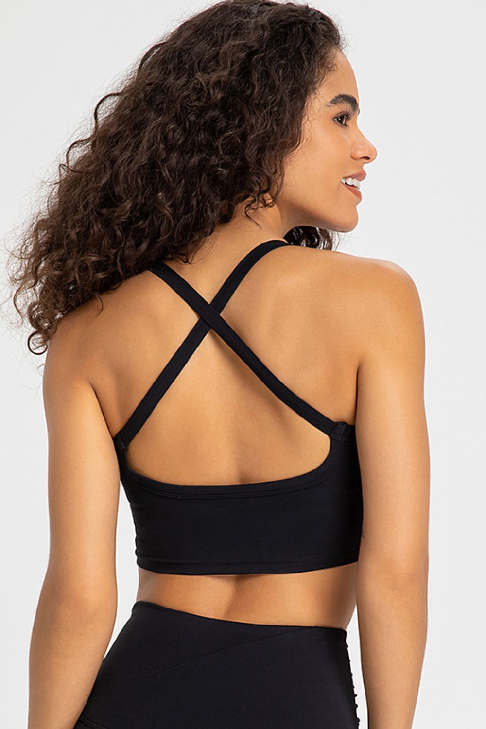 Crisscross Back V - Neck Sports Bra - Admiresty