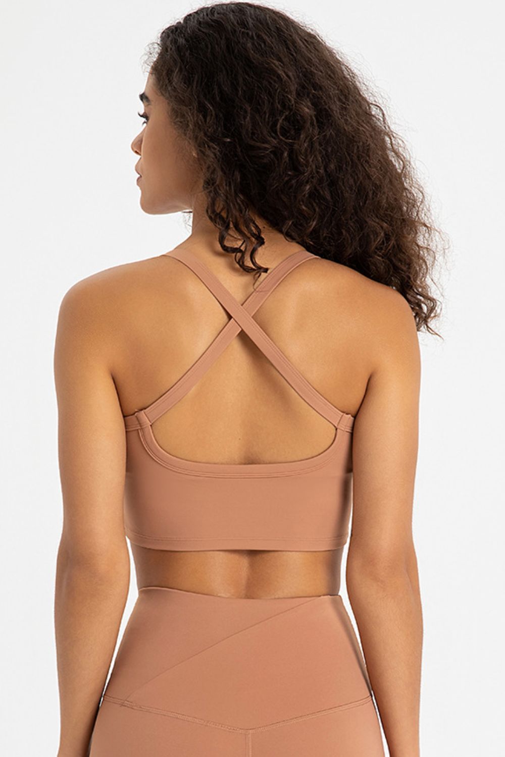 Crisscross Back V - Neck Sports Bra - Admiresty