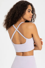 Crisscross Back V - Neck Sports Bra - Admiresty