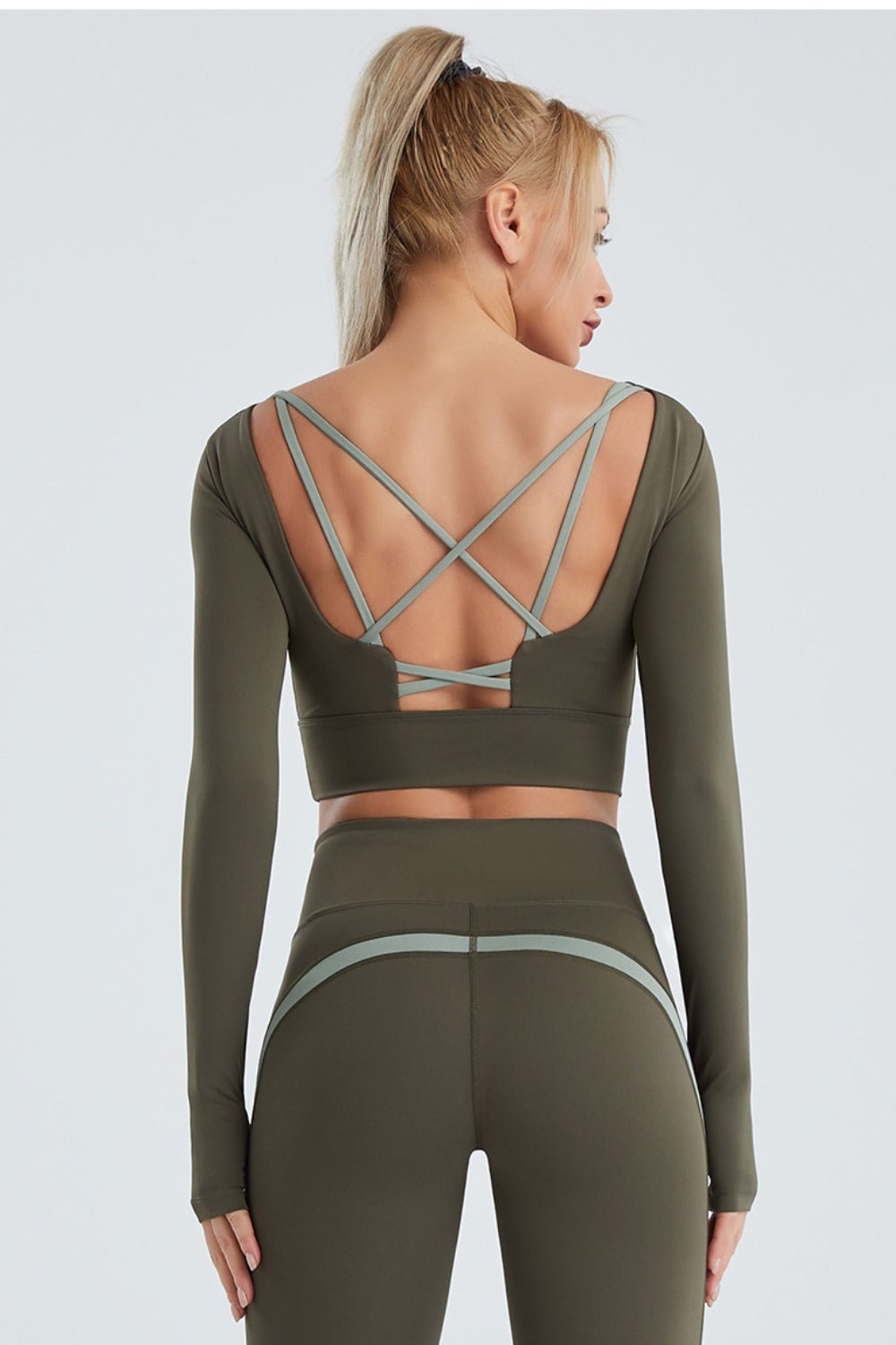 Crisscross Cropped Sports Top - Admiresty