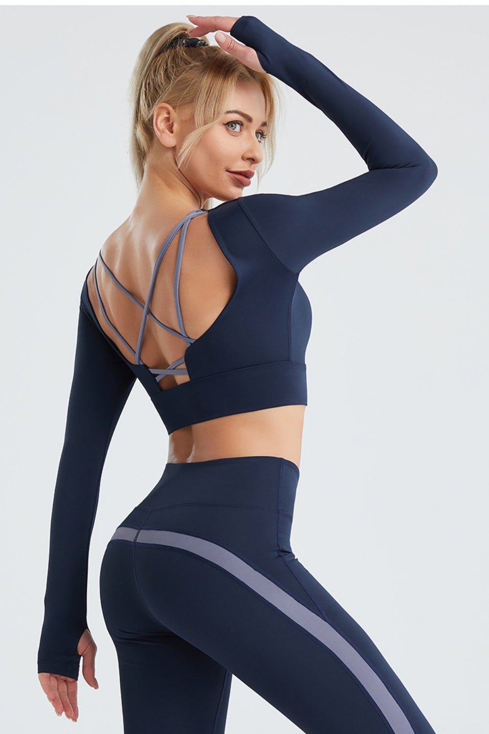 Crisscross Cropped Sports Top - Admiresty