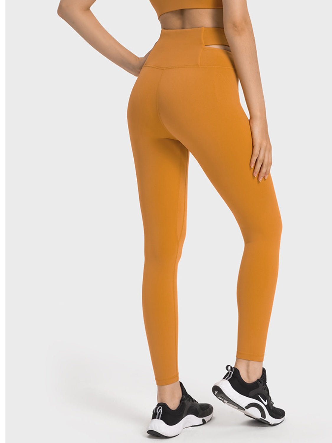 Crisscross Cutout Sports Leggings - Admiresty