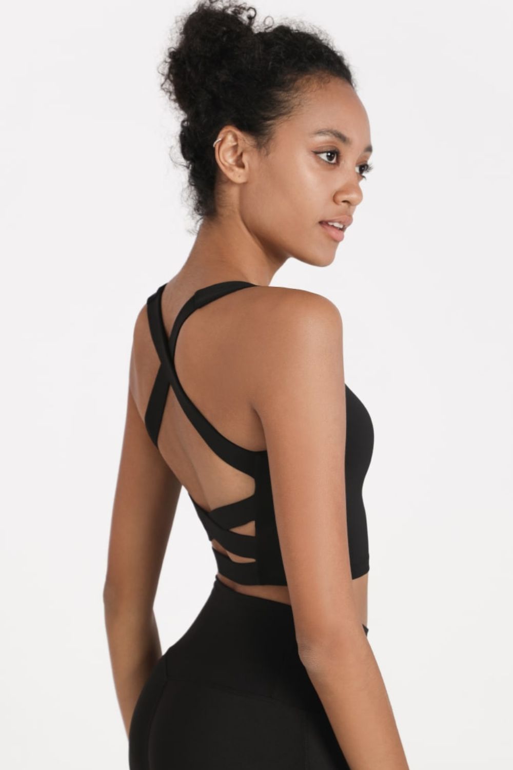 Crisscross Open Back Cropped Sports Cami - Admiresty