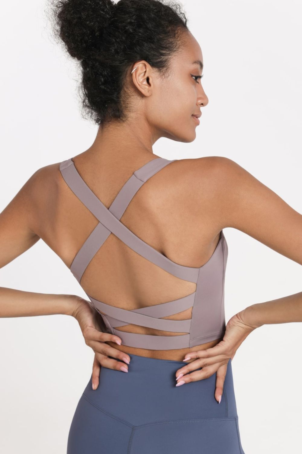 Crisscross Open Back Cropped Sports Cami - Admiresty