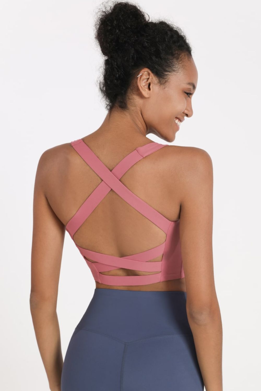 Crisscross Open Back Cropped Sports Cami - Admiresty