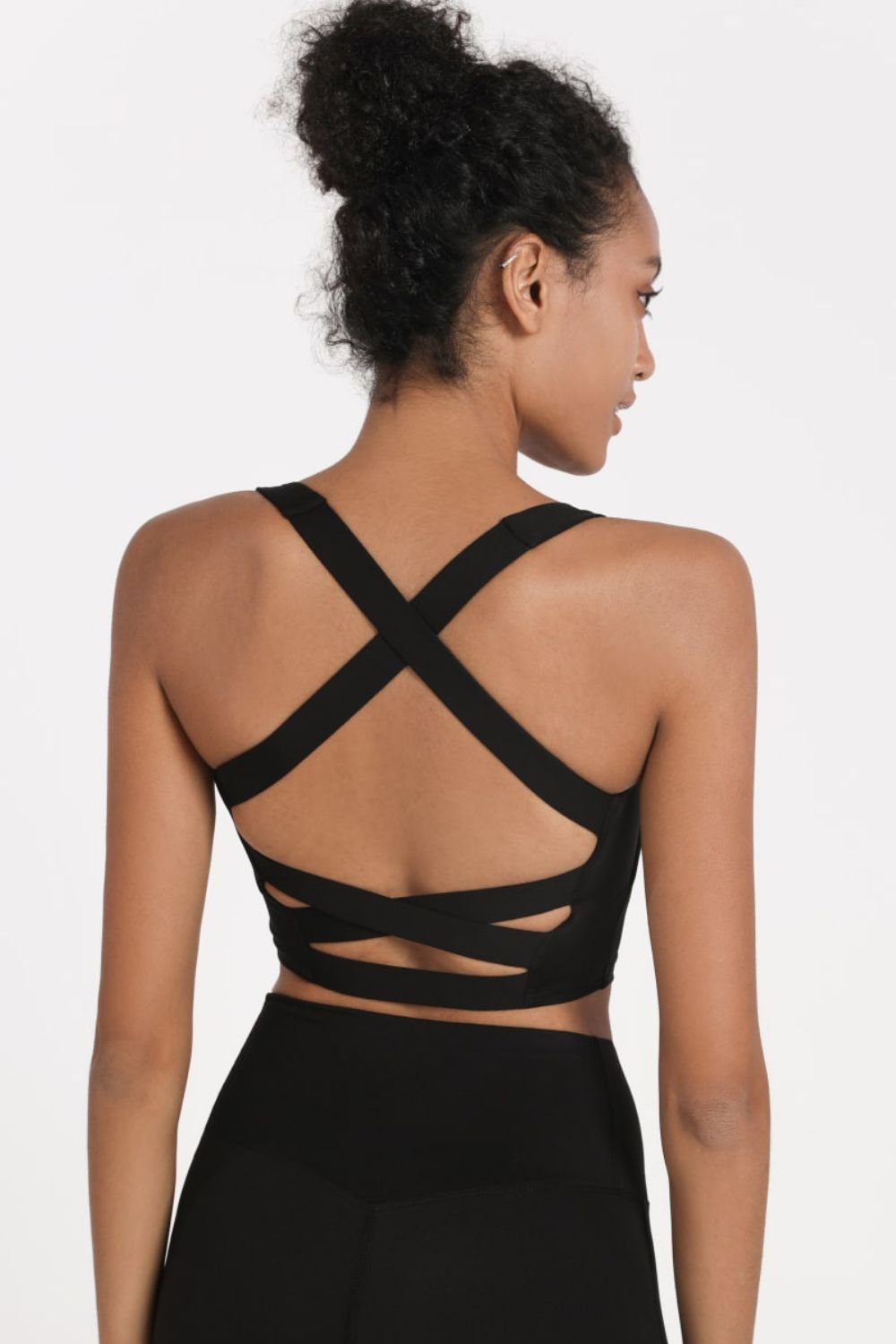 Crisscross Open Back Cropped Sports Cami - Admiresty