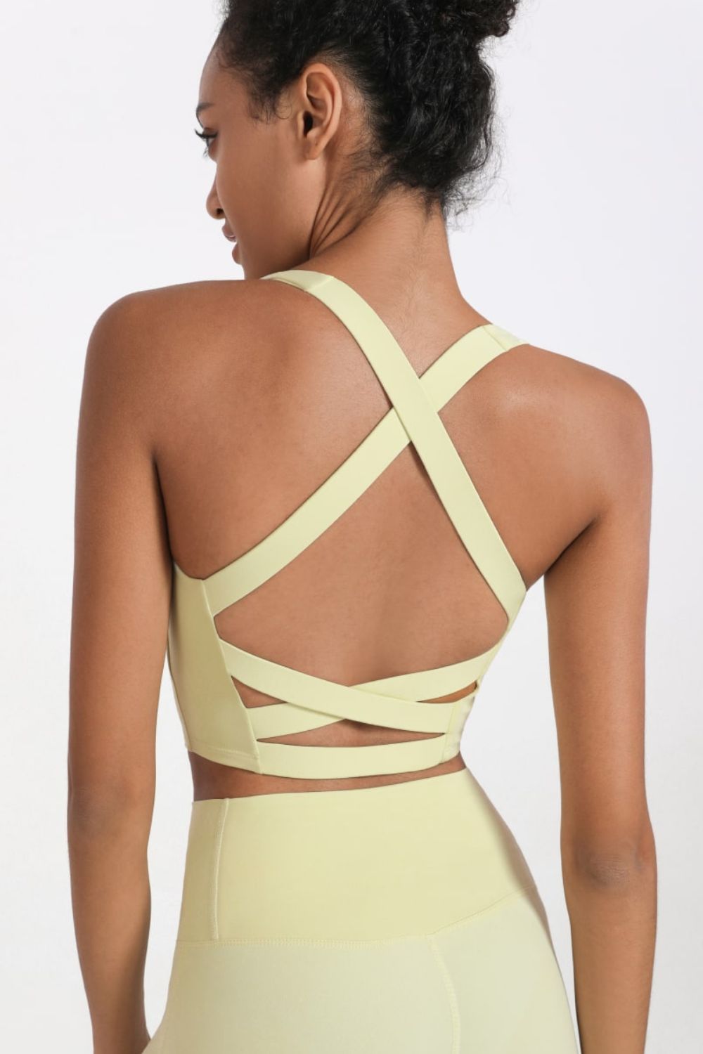 Crisscross Open Back Cropped Sports Cami - Admiresty