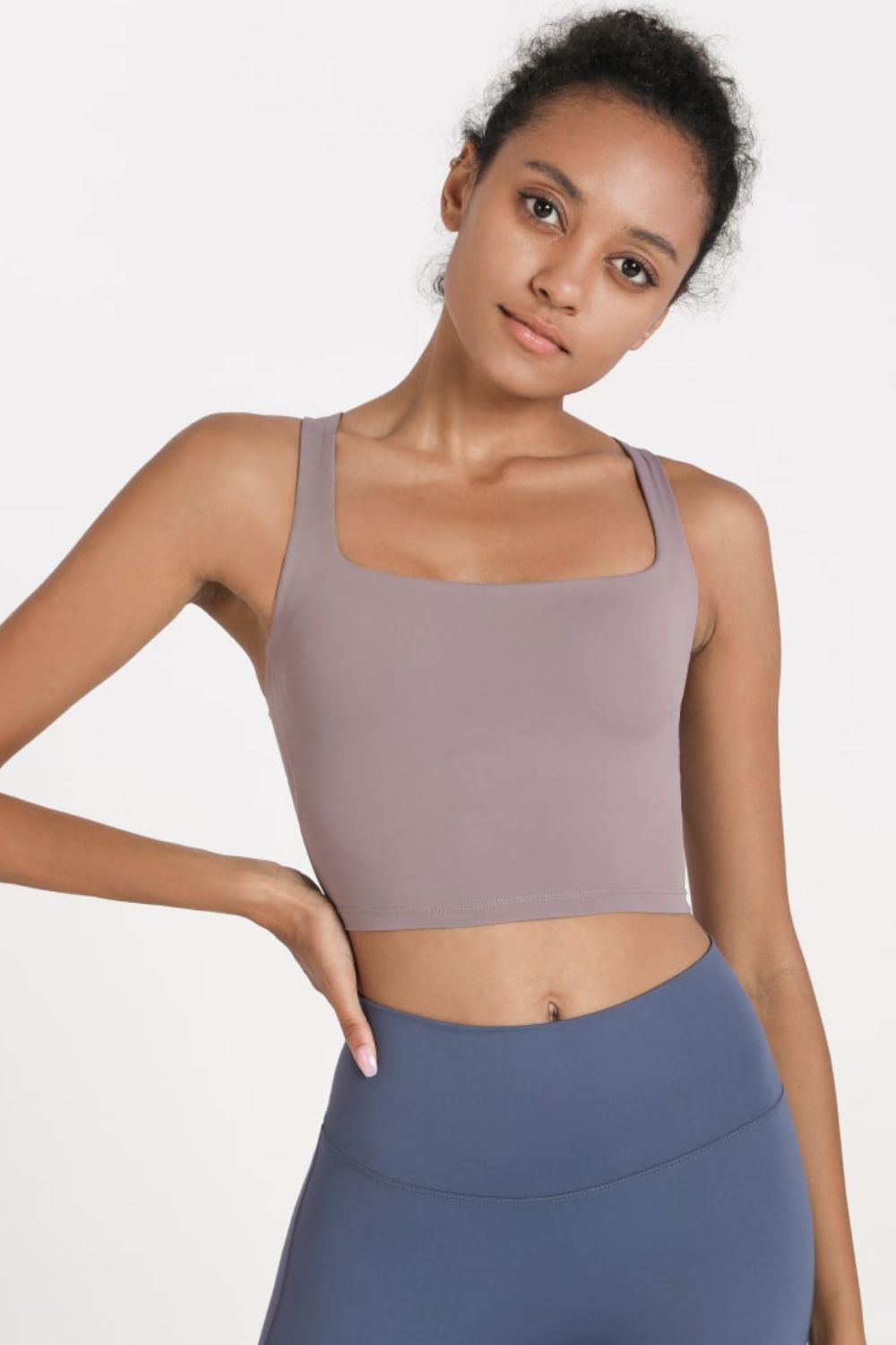 Crisscross Open Back Cropped Sports Cami - Admiresty