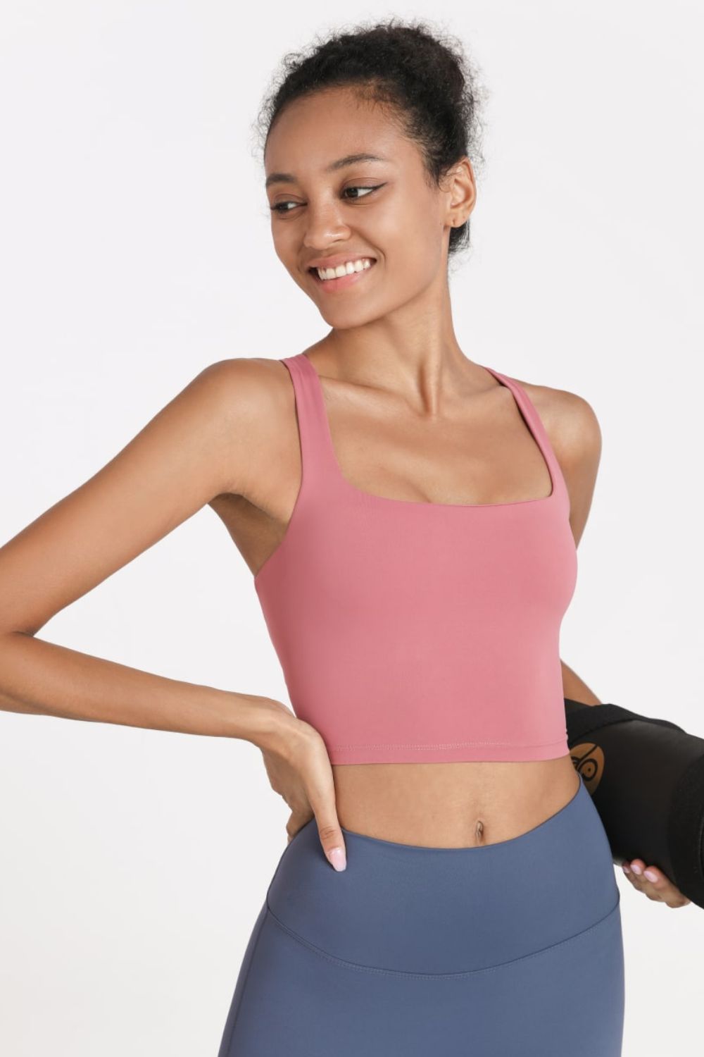 Crisscross Open Back Cropped Sports Cami - Admiresty