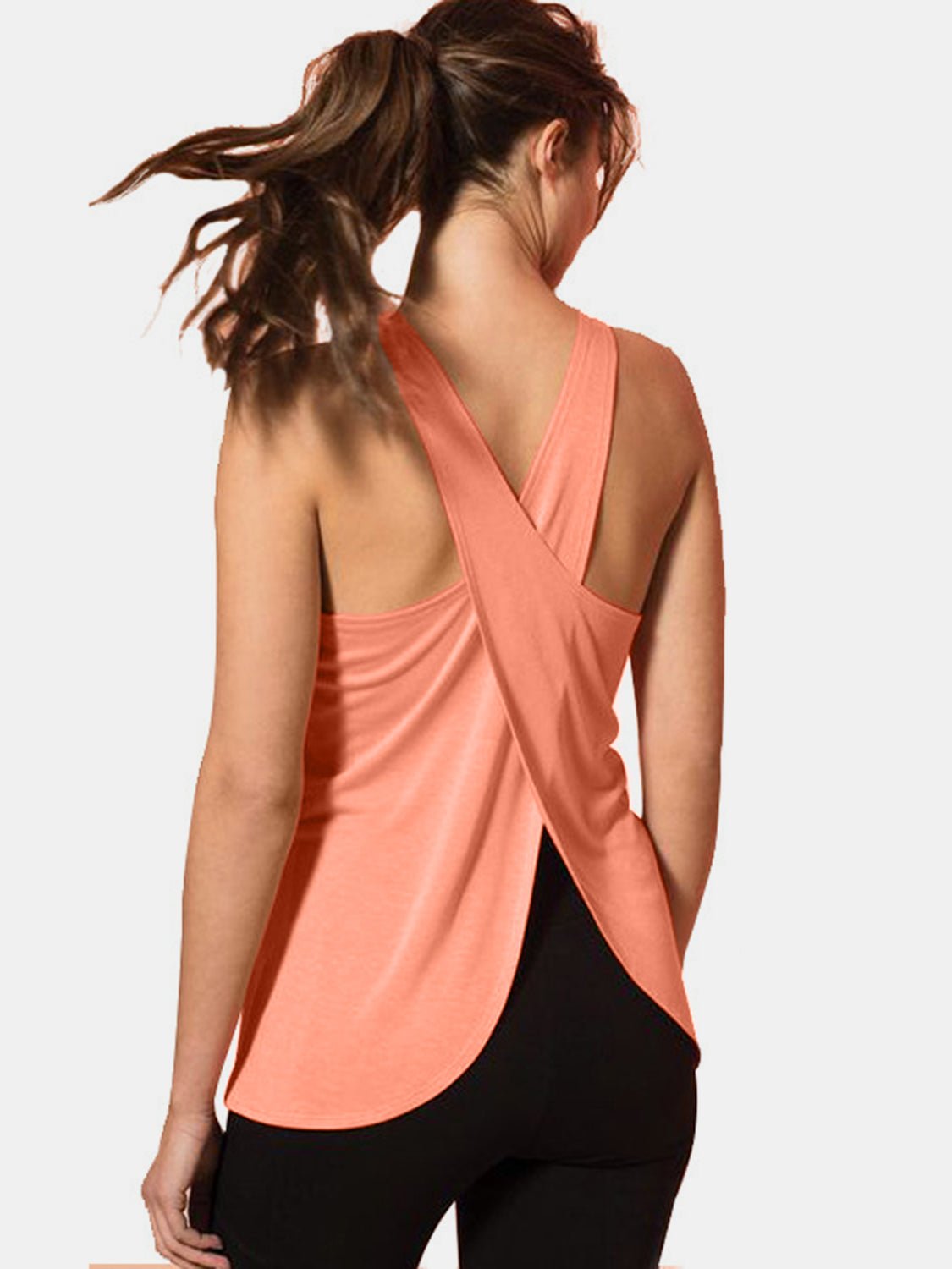 Crisscross Scoop Neck Active Tank - Admiresty