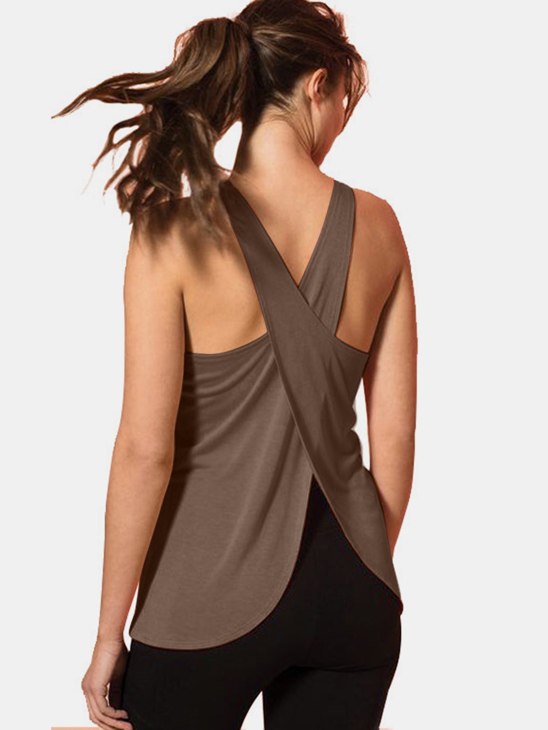 Crisscross Scoop Neck Active Tank - Admiresty