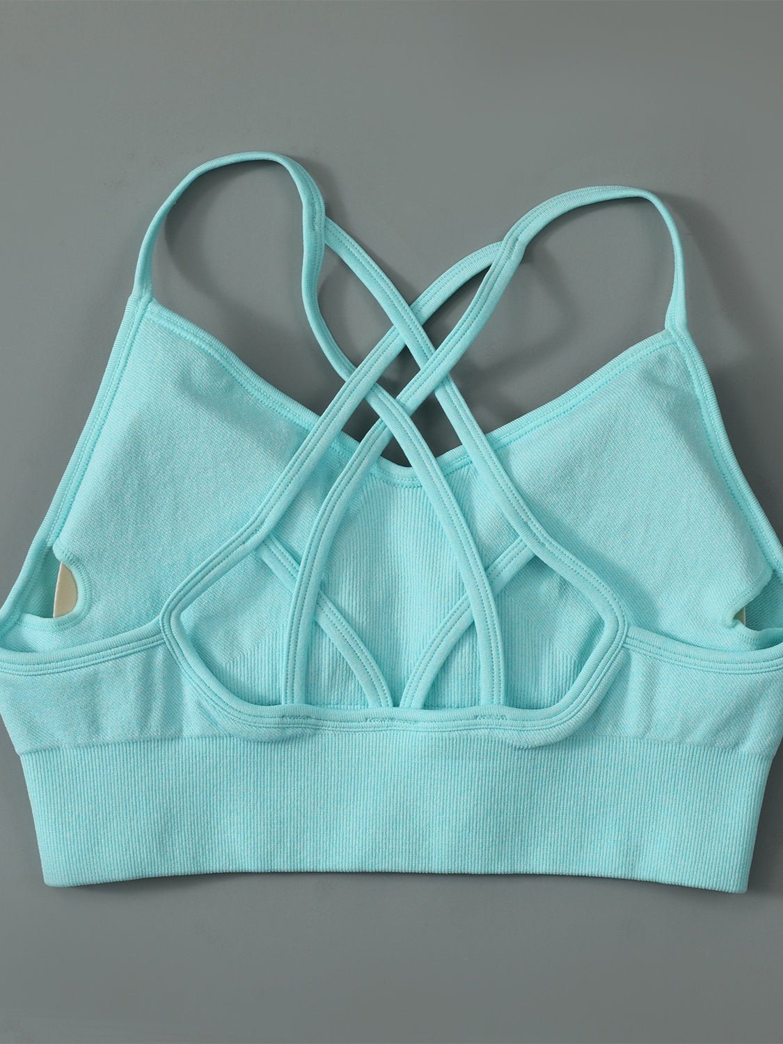 Crisscross Spaghetti Strap Active Bra - Admiresty